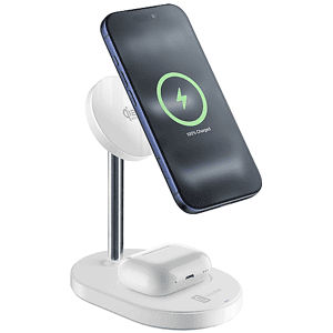 Cellular Line CARICATORE WIRELESS MAG DUO Qi2.2 25W da 25W, Bianco