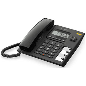 Alcatel TELEFONO FISSO T56 Nero, vivavoce, 4 memorie dirette, rubrica 10 numeri