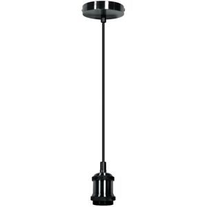 Portalampadina E27 sospeso nera 1,5 m max.60W