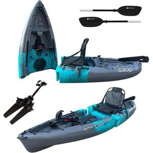 Big Mama Kayak "Kayak divisibile a pedali con pinne Big Mama START S300 colore blue gray"