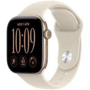 Apple Watch Series 12 GPS 42MM S/M Cassa Alluminio Oro chiaro e Sport Band Sabbia
