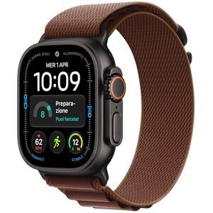 Apple Watch Ultra 4 GPS+Cellular 49MM M Cassa Titanio Nero e Alpin Loop Band Borgogna