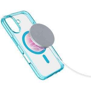 Cellular Line Custodia iPhone 16 Iconic Magsafe Trasparente / Azzurro