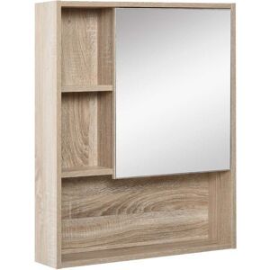 klean Specchio Armadietto da Bagno 60x15x76 cm Pensile con Scaffali Rovere...