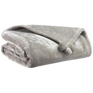 Vivaraise Plaid, coperte TENDER POMPONS Grigio