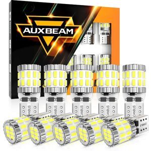 NONE AUXBEAM B1 SERIES 168 2825 W5W T10 LED LICENSE PLACA/ MARKER LATERALE/LAMPADINE INTERIORE 3W 400% BRIGHTER CANBUS ERROR GRATUITO BIANCO