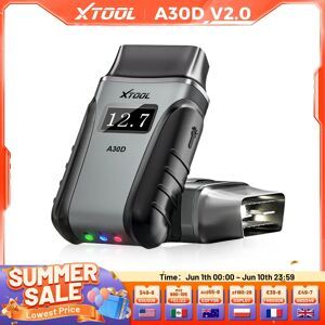 XTOOL Anyscan A30D Scanner Automobilistico Wireless con Aggiornamenti Gratuiti a Vita, Lettore di Codici OBD2 Bidirezionale con 19 Funzioni di Reset, FCA CAN FD Bluetooth A30D