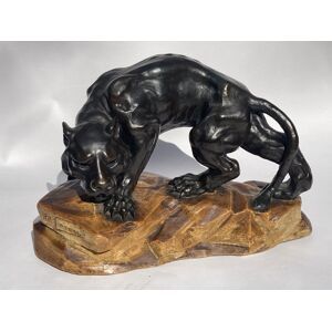 Pantera nera in terracotta Art Déco
