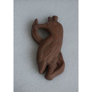 Pittura murale, rilievo scultoreo, martin pescatore, terracotta