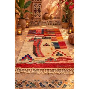 Raro tappeto berbero tessuto a mano proveniente dai monti dell'Atlante – Autentico capolavoro tribale marocchino (298 × 200 cm)