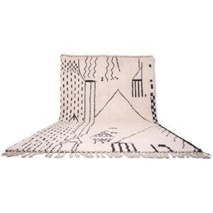 Tappeto marocchino unico in lana naturale 3x2 m