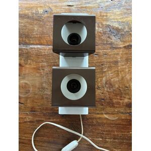 Lampada a cubo Space Age / Mid-Century Philips marrone/beige/bianco