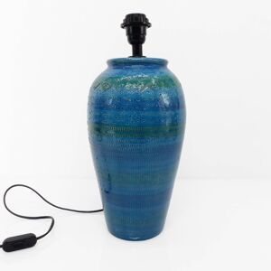 Lampada in terracotta blu, Italia, 1980 circa