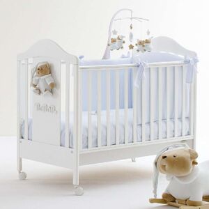 nanan 12301a Lettino Culla Neonato In Legno Con Ruote Colore Azzurro - Puccio Baby