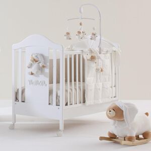 nanan 39301 Lettino Culla Neonato In Legno Con Ruote Colore Bianco - Tato Baby