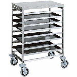 FORCAR Carrello Portateglie per Pasticceria CA1483 - N° 8 Teglie Cm 60 x 40