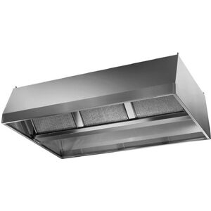 Aluminox Sas Cappa di Aspirazione Centrale Senza Motore Inox 304 - Cm 140 x 280 x 45 h - N° F
