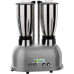 FIMAR Frullatore Doppio con Bicchieri Inox - 1,5 + 1,5 lt FR2150I