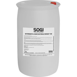 Detergente sgrassante SOGI BIONAT 100 - sostenibile, naturale e potente - per uso manuale o in vasche - fusto da 200 L