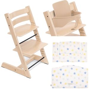 Stokke Kit Tripp Trapp con Cuscino e Baby Set 2 Natural - Stars Multi