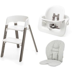 Stokke Promo Steps Sedia con BabySet Steps e Cuscino Hazy Grey-Nordic Grey