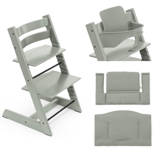 Stokke Kit Tripp Trapp con Cuscino e Baby Set 2 Glacier Green - Glacier Green
