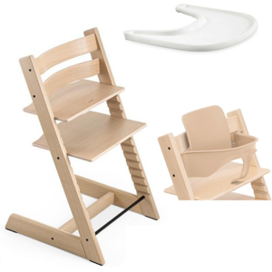 Stokke Tripp Trapp e Vassoio con Baby Set 2 Natural - White