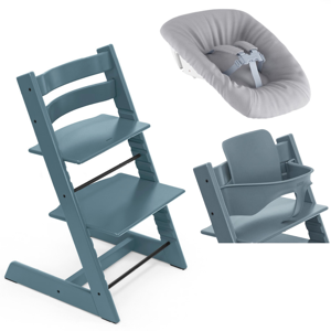 Stokke Promo Tripp Trapp e Newborn con Baby Set Fjord Blue