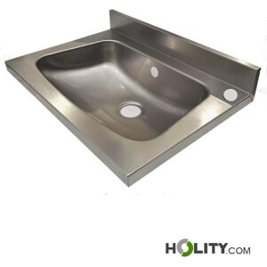 Lavabo Inox Con Foro Rubinetto E Troppo Pieno H586_36