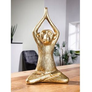 GILDE Dierfiguur Sculptuur Monkey (1 stuk) goud