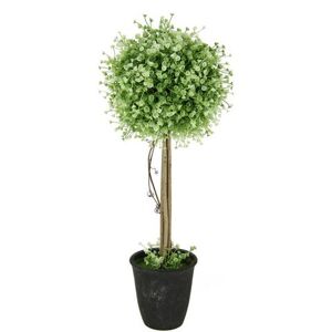 I.GE.A. Kunstboom Buxusbolboompje in een plastic pot (1 stuk) groen