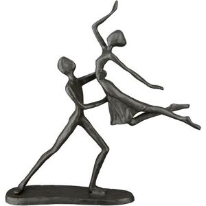 Casablanca by Gilde Decoratief figuur Design sculptuur danspaar, bruin Decoratief object, van metaal, hoogte 17,5 cm, woonkamer (1 stuk) bruin