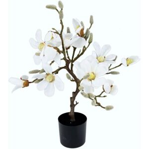 I.GE.A. Kunstboom Magnoliaboom in een plastic pot (1 stuk) wit