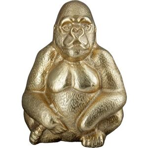 GILDE Dierfiguur Sculptuur Gorilla (1 stuk) goud