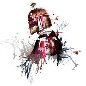 Komar Vliesbehang Star Wars Watercolor Boba Fett multicolor