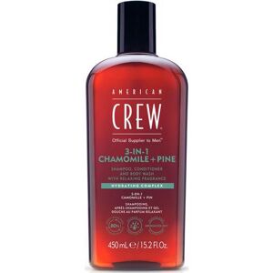 American Crew Haarshampoo 3-in-1 chamomile & pine shampoo, conditioner & body wash 450 ml (1-delig)