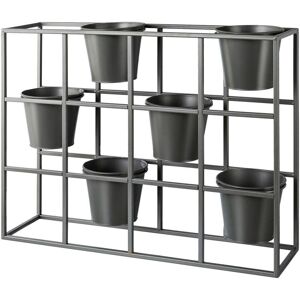 Creativ home Bloemenstandaard Planten-roomdivider, plantenbakstandaard (1 stuk) grijs