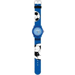 Scout Kwartshorloge Crystal, 280305030 Voetbal motief, ook ideaal als geschenk blauw