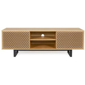 andas Tv-meubel met bijzondere print, met push-to-openfunctie beige