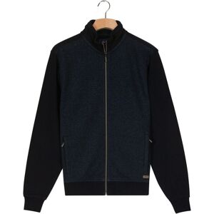 Baileys Vest 2-Tone Jacquard Sweat Full Zip Navy / male