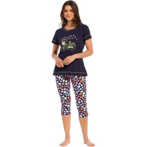 Rebelle dames pyjama capri 21241-402-3 - Blauw - 48