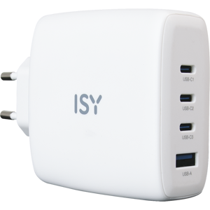 ISY Oplader Gan 140w Wit (iac-5140-wt)