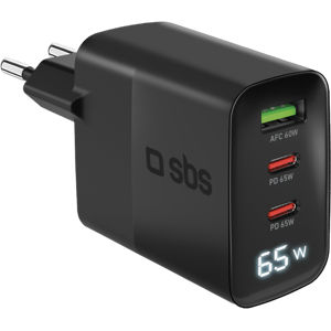 Sbs Wall Charger Usb-c 65w & Usb-a 60w Lcd Thuislader