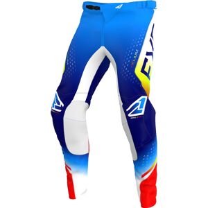 FXR Helium 2023 Motorcross broek - Wit Rood Blauw