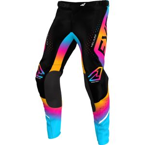 FXR Helium Jeugd Motorcross Broek - Zwart Blauw