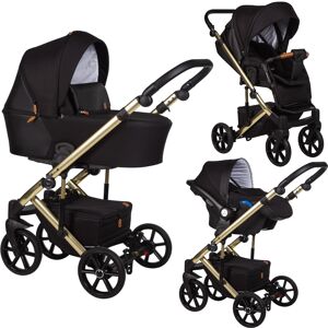 Baby Merc Mosca Limited Black/Gold 3-in-1 Kinderwagen incl. Autostoel MOL/ML204/ZE