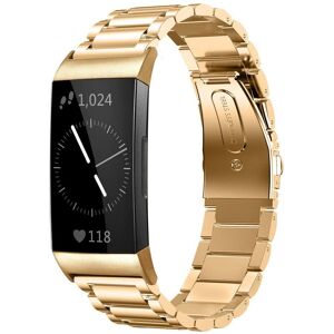 ShieldCase Fitbit Charge 3 stalen bandje (goud)