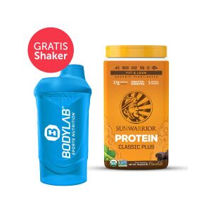 SunWarrior Classic Plus bio (750g) + Bodylab 24 Shaker Gratis! Rijst-eiwit