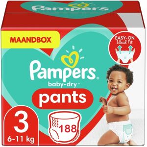 Pampers - Baby Dry Pants - Maat 3 - Maandbox - 188 stuks - 6/11KG