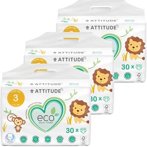 Attitude Baby Care Luiers Maat 3 Voordeelset 3x30